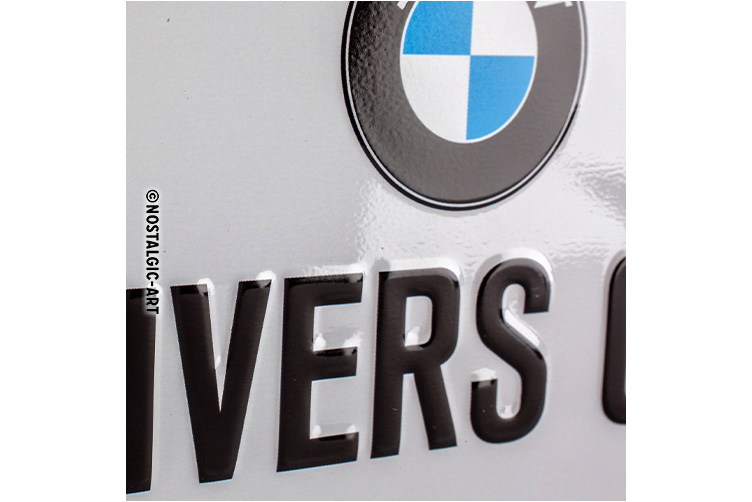 Metal sign »BMW Drivers Only« 20 x 10 cm - Nostalgic-Art