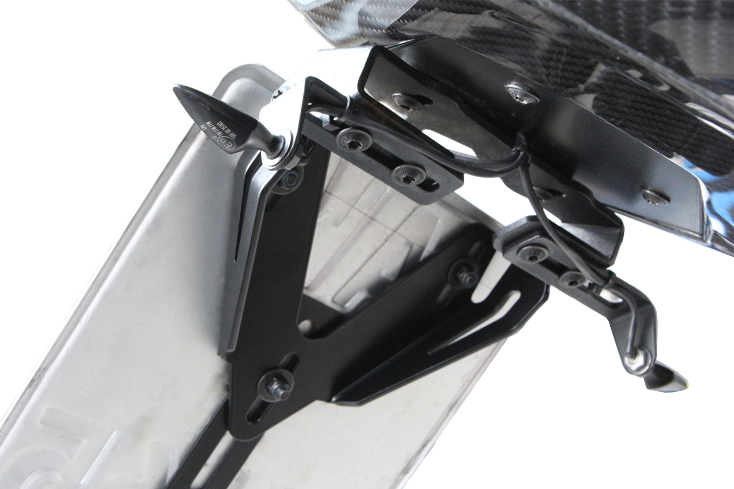 Ygmylandbb 1 Paar Motorrad modifizierte Blinker-Halterung für Motorrad  Modifizierte Blinker (schwarz, 42 mm - 51 mm)